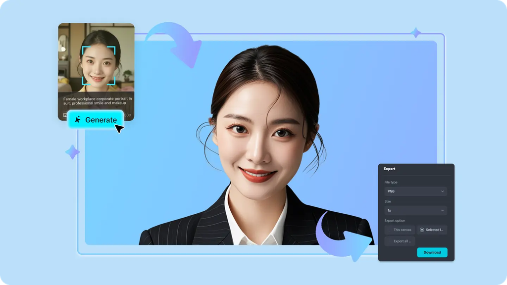 Generate Professional Headshots from Casual Portraits